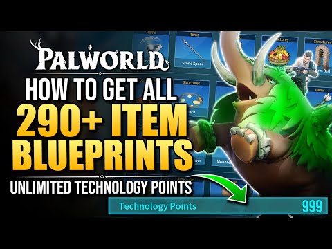 Unlock 290+ Blueprints In Palworld - Infinite Technology Points For Farming