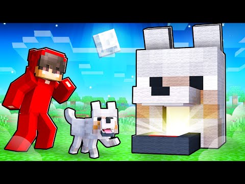 My BABY Wolf&#039;s SECRET Minecraft Base!