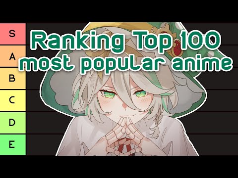 Tierlist ranking top 100 anime but you can&#039;t disagree with me because it&#039;s my birthday (week)!!!