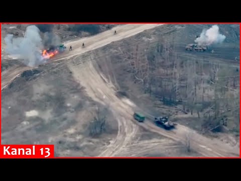 Russians, who were ambushed by vehicles carrying fuel and soldiers, tried to escape