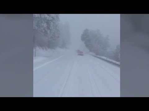 Rare blizzard takes aim at southern California