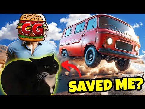 My Van CRASHED &amp; My Cats SAVED ME in The Long Drive Hardcore Survival Mods!