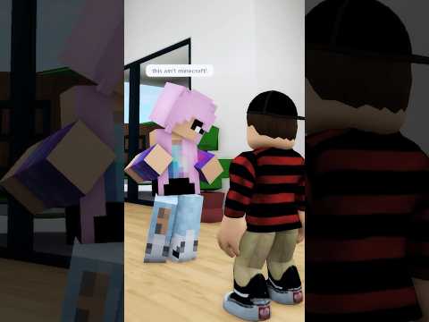 I became a Minecraft avatar in Brookhaven RP #roblox #brookhaven