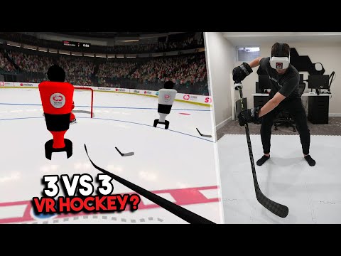 Playing 3v3 HOCKEY in VR?! *SENSE ARENA*
