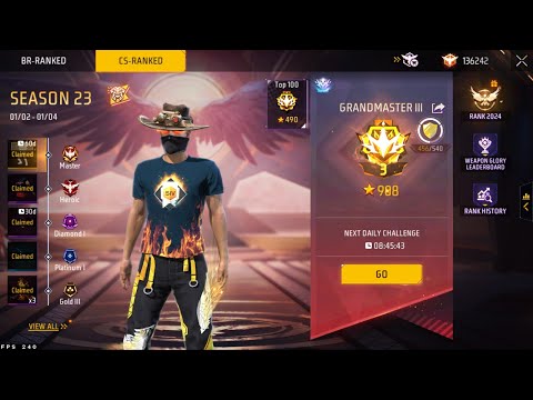 GRANDMASTER TOP 1 CS RANKED Push Raistar &amp; GyanSujan Is Live free fire