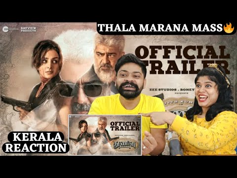 Thunivu Official Trailer REACTION | Malayalam | Ajith Kumar | H Vinoth | Manju Warrier | Ghibran