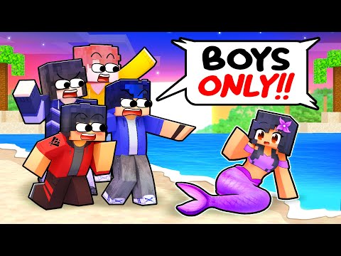 ONE MERMAID on a BOYS ONLY Island!