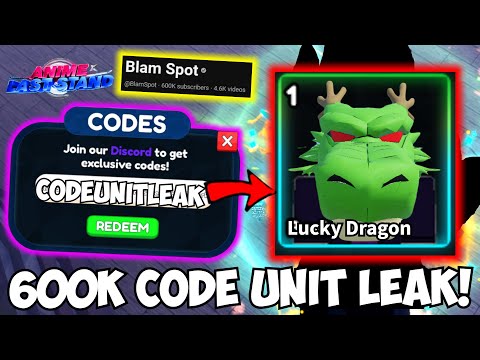 New 600k Code Unit Shenron Leak! (Anime Last Stand)