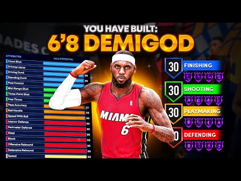 FIRST EVER 6&#039;8 REBIRTH BUILD WILL DOMINATE NBA 2K24! DEMIGOD POINT GUARD BUILD! Best Build 2k24