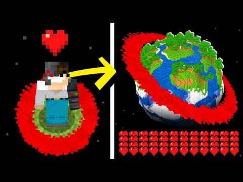 Minecraft, But My Hearts = World Size...