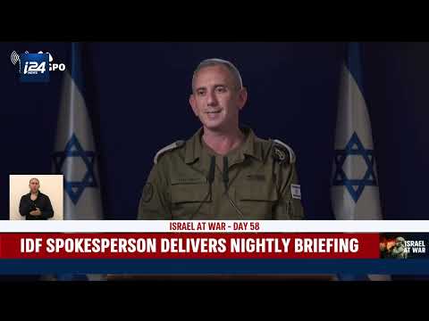The IDF Spokesperson, gives his nightly briefing as ground operation expands in the Gaza Strip
