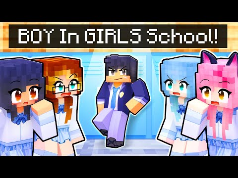 BOY in an ALL GIRLS Minecraft School!