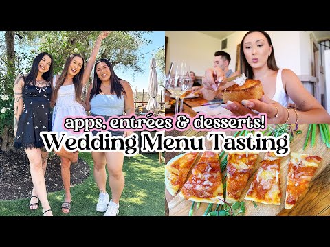 FOOD TASTING FOR OUR WEDDING!! trying our wedding menu