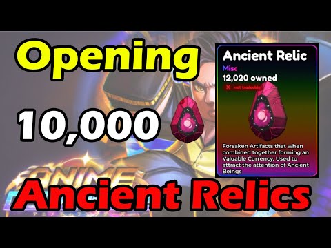 Opening 10,000 Ancient Relics Double Chance Banner In Anime Defenders Update 7 Roblox
