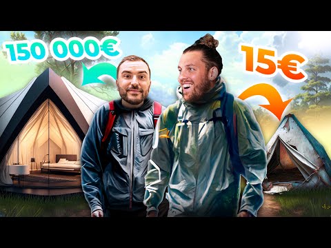 Nuit dans une tente à 150 000 euros VS Tente à 15 euros