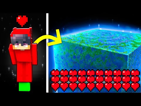 Minecraft but Hearts = World Size