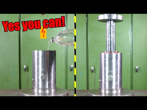 Can You Compress Water With Hydraulic Press Using 2000 Bars / 29 000 psi of Pressure?