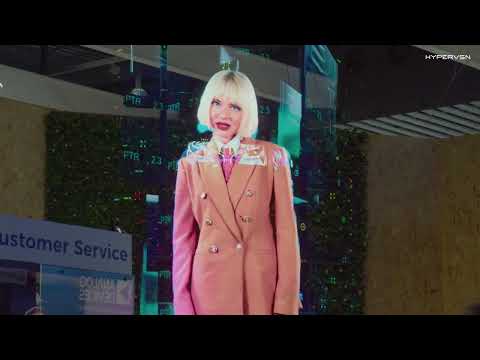 HYPERVSN Hologram of Singer Sasha Trouble Performs her Song &quot;Robots&quot; l ISE 2023